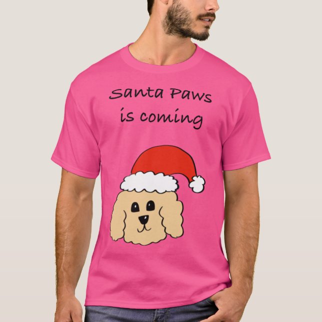 T-shirt Santa Paws vintage (Devant)
