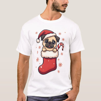 T-shirt Santa Pug Delight