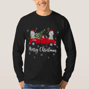 T-shirt Santa Riding Christmas Tree Truck Havanese Dog Chr