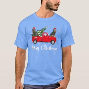 T-shirt Santa Riding Christmas Tree Truck Rottweiler Dog C