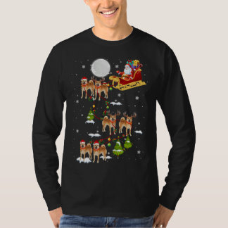 T-shirt Santa Riding Shiba Inu Sleigh Christmas Shiba Inu 