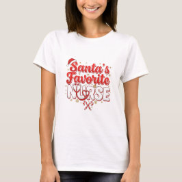 T-shirt Santa’s Favorite Nurse Christmas Shirt