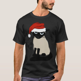 T-shirt Santa siamois Humouristique Noël Vacances Kitty Ch