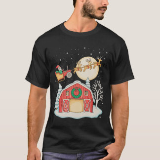 T-shirt Santa Tractor Farm Farmer Christmas Farming Xmas