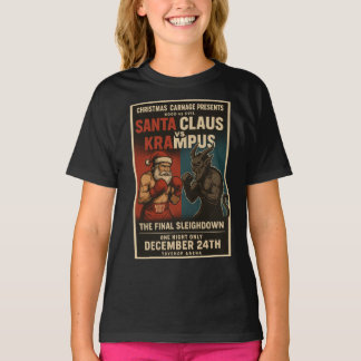 T-shirt Santa vs Krampus Fight Night Christmas Shirt – Dar