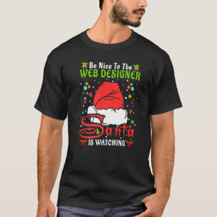 T-shirt Santa Xmas Pyjama Sois Gentil Avec Le Concepteur D
