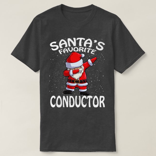 T-shirt Santas Conducteur favori Noël (Design devant)
