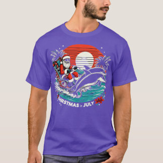 T-shirt Santas été Splash Noël en Juillet 2024 Tee