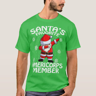 T-shirt Santas Favori Americorps Membre Noël