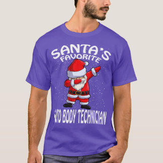 T-shirt Santas Favori Auto Body Technician Noël