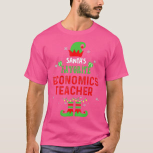 T-shirt Santas Favori Économie Professeur Noël Noël Noël N