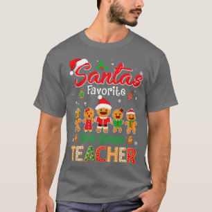 T-shirt Santas Favori Enseignant de 3e année Cookie Casque