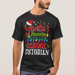 T-shirt Santas Favori Gardien de l'école Noël Père Noël