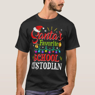 T-shirt Santas Favori Gardien de l'école Noël Père Noël