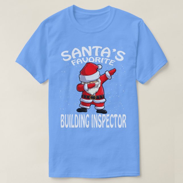 T-shirt Santas Favori Inspecteur de bâtiment Noël (Design devant)