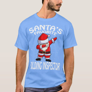 T-shirt Santas Favori Inspecteur de bâtiment Noël
