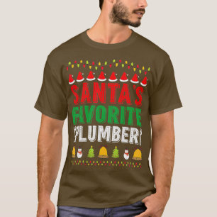 T-shirt Santas Favori Plumber Noël Ornament Noël Noël