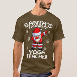 T-shirt Santas Favori Yoga Enseignant Noël