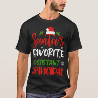 T-shirt Santa's Favorite Assistant Principal Funny Christm