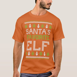 T-shirt Santas Favorite Elf laide pull de Noël