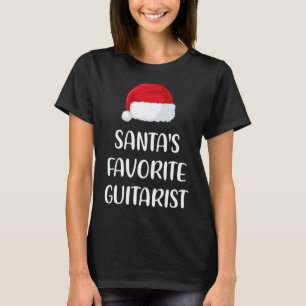 T-shirt Santas Guitariste favori Noël Fun Guitare Gif