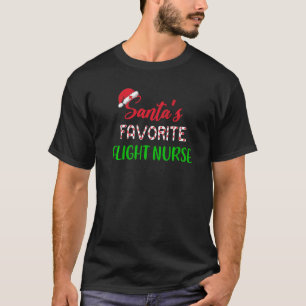 T-shirt Santas Infirmières de vol favorites Chritsmas