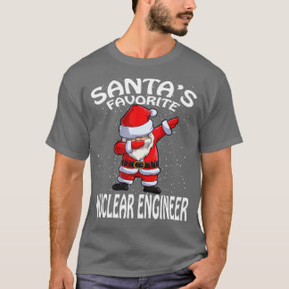 T-shirt Santas Ingénieur nucléaire favori Noël