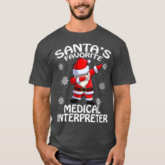 T-shirt Santas Interprète Médicale favori Noël