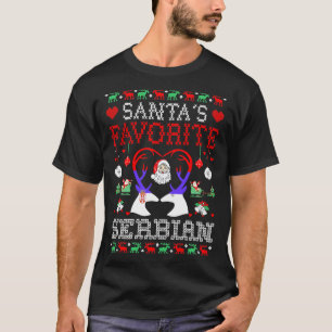 T-shirt Santas, le sueur vilain de Noël serbe préféré