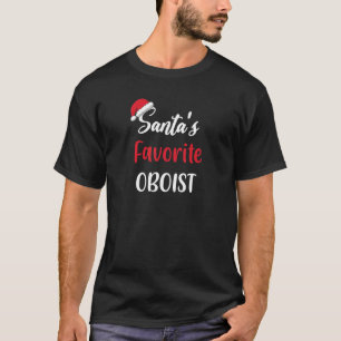 T-shirt Santas Oboiste favori Pyjama de hautbois de Noël