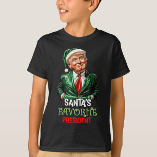 T-shirt Santas Président favori Funny Père Noël Trump 2024