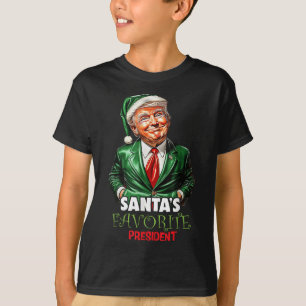 T-shirt Santas Président favori Funny Trump Noël