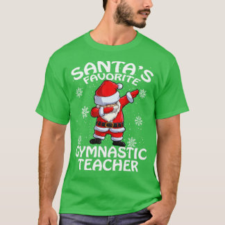 T-shirt Santas Professeur de Gymnastique Préféré Noël