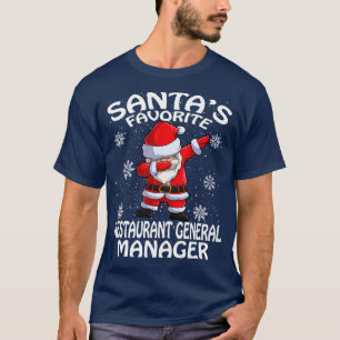 T-shirt Santas Restaurant Favori Directeur Général Christ