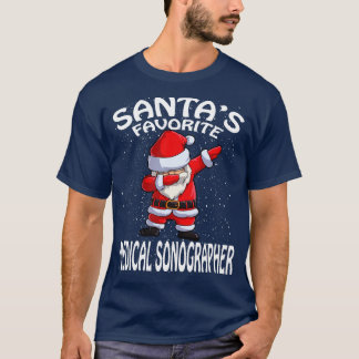 T-shirt Santas Sonographer Médicale favori Noël
