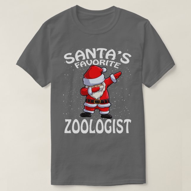 T-shirt Santas Zoologiste préféré Noël (Design devant)