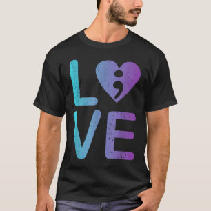 T-shirt Santé mentale Amour Prévention du suicide Anxiété