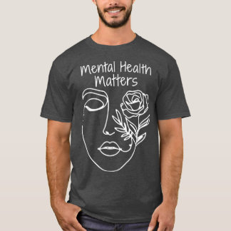 T-shirt Santé mentale, ça compte, vêtements pour filles480