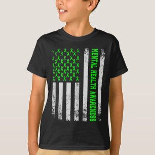 T-shirt Santé mentale S American Flag Mental Health Award