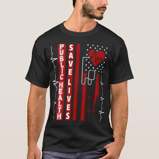 T-shirt Santé publique et santé publique : sauver un drape (Devant)