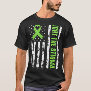 T-shirt Santé Ruban Usa Drapeau Nous Portons Vert Santé Me