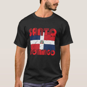T-shirt Santo Domingo République Dominicaine Drapeau Souve