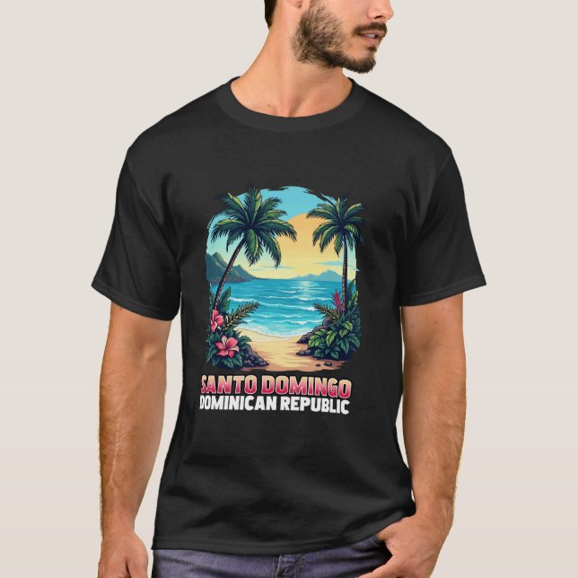T-shirt Santo Domingo République Dominicaine Voyage de vac (Devant)