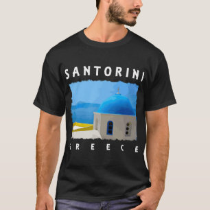 T-shirt Santorin Grèce Grec Ile Méditerranéenne grecque
