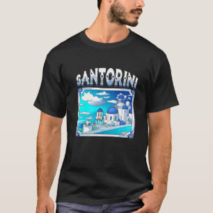 T-shirt Santorin Grèce Plage Vacances Acropole Île A