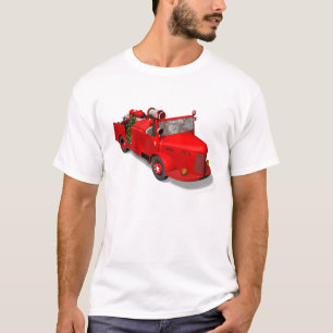 T-shirt Sapeur-pompier du père noël dans la pompe à