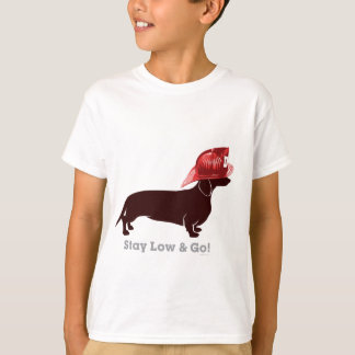 T-shirt Sapeur-pompier "séjour de teckel bas "