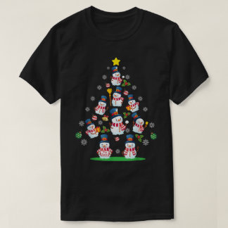 T-shirt Sapin de Noël Bonhomme de Neige Dessin de Fêtes