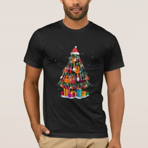 T-shirt Sapin de Noël drôle en guitare 
