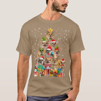T-shirt Sapin de Noël Éclairages Xmas Chihuahua